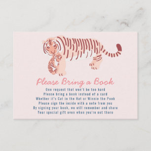 Carte D'accompagnement Baby shower de tigre rose S'il vous plaît apporter