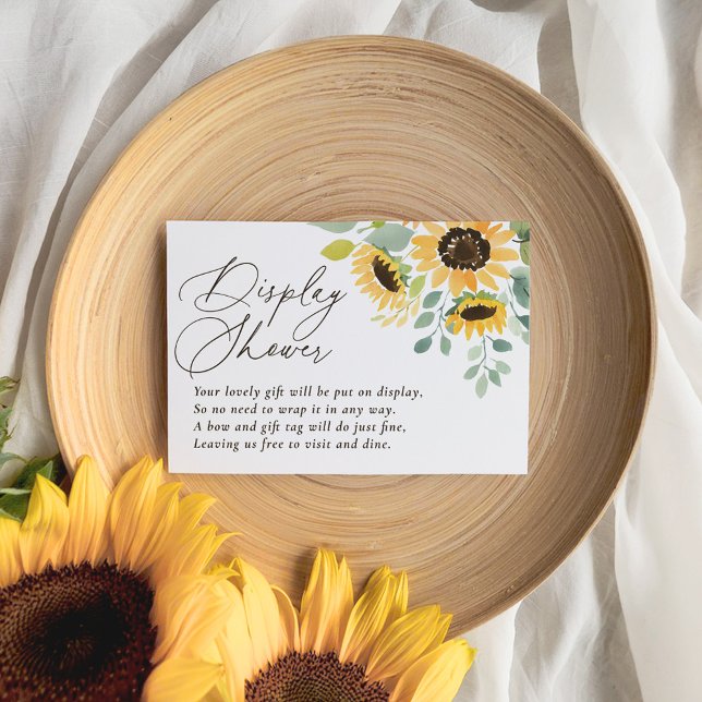 Carte D'accompagnement Baby shower de tournesol douche (Créateur téléchargé)