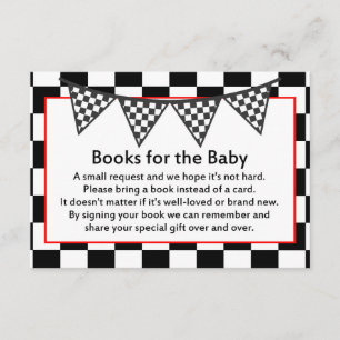 Carte D'accompagnement Baby shower de voiture de course IMPRIMÉ