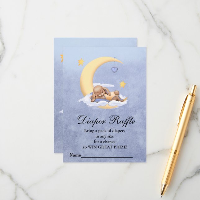 Carte D'accompagnement Baby shower Déchets (Devant/Arrière en situation)