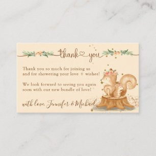 Carte D'accompagnement Baby shower d'écureuil Nouveau Merci maman