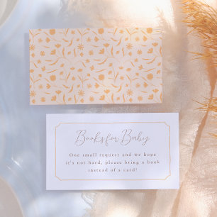 Carte D'accompagnement Baby Shower délicat à thème floral printemps