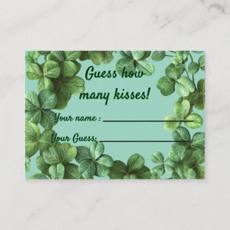 Carte D'accompagnement Baby shower des Cloches Vertes