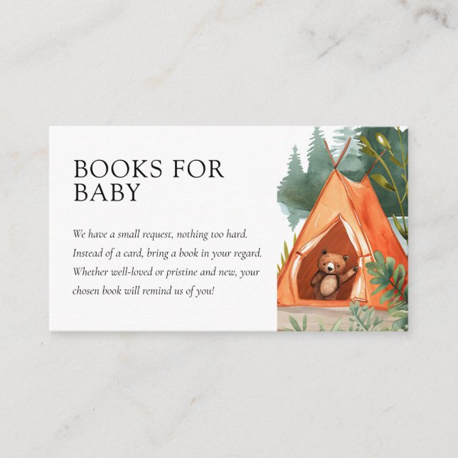 Carte D'accompagnement Baby shower des livres pour bébé (Devant)