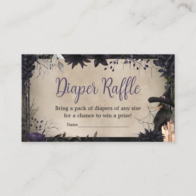 Carte D'accompagnement Baby shower d'Halloween gothique en cuisine Raffle (Devant)