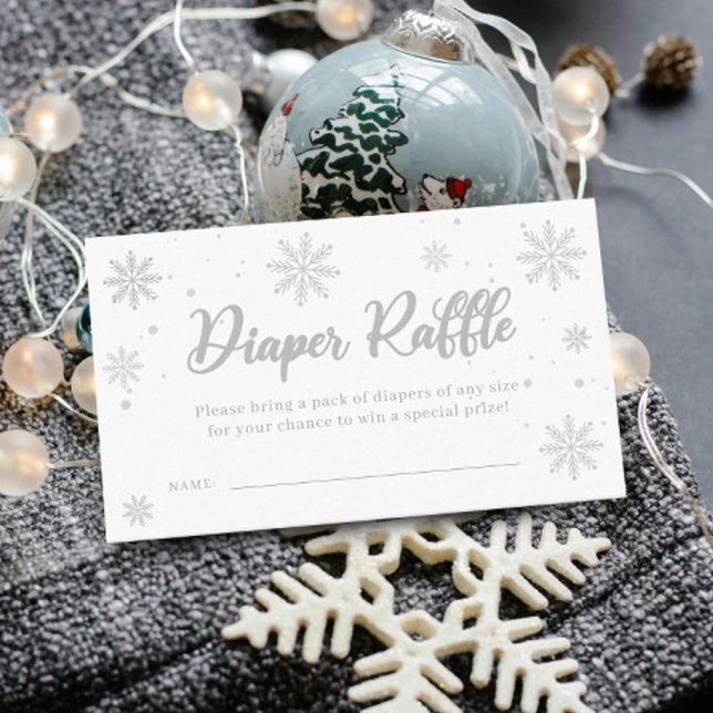Carte D'accompagnement Baby shower d'hiver blanc Déchets (Créateur téléchargé)