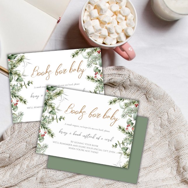 Carte D'accompagnement Baby shower d'hiver de Boho | Livres pour Baby Req (Créateur téléchargé)