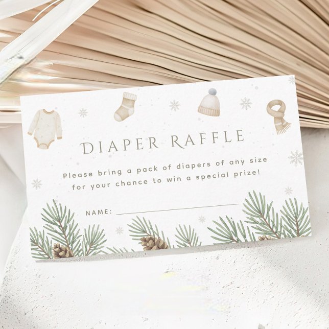 Carte D'accompagnement Baby shower d'hiver Déchets (Créateur téléchargé)