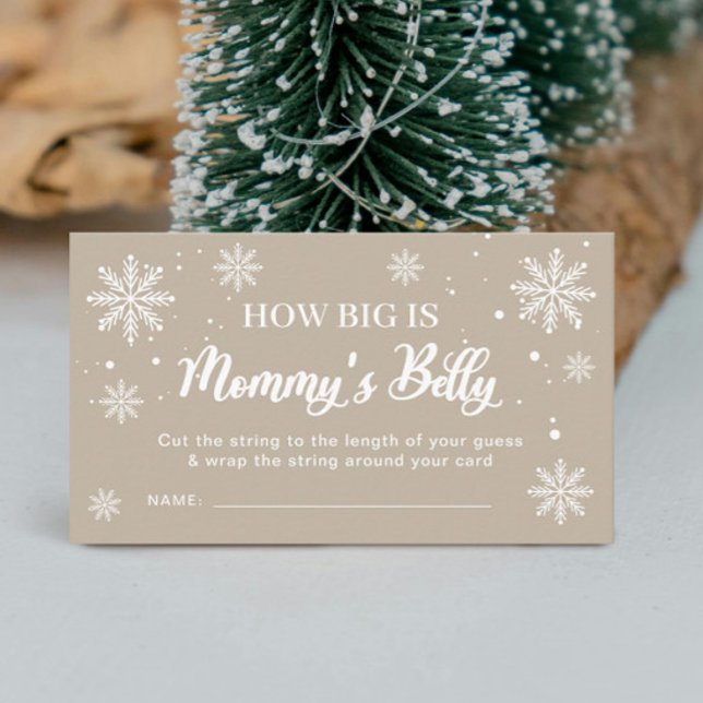 Carte D'accompagnement Baby shower d'hiver Jeu à quel point le ventre de  (Créateur téléchargé)