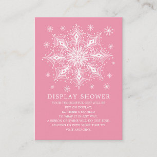 Carte D'accompagnement Baby shower d'hiver Little Snowflake Affichage Dou