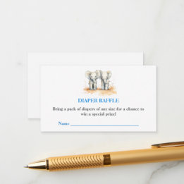 Carte D'accompagnement Baby Shower Diaper Raffle Card – Twins Baby Shower