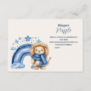 Carte D'accompagnement Baby shower Diapper bleu arc-en-ciel