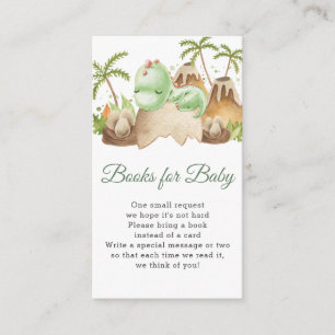 Carte D'accompagnement Baby shower Dinosaure couchage mignon Apportez un 