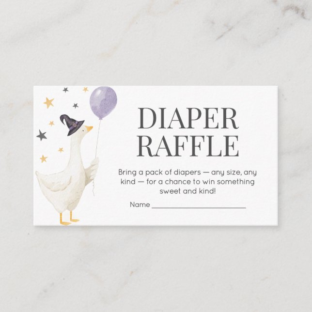 Carte D'accompagnement Baby shower d'oie (Devant)