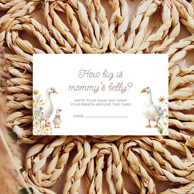 Carte D'accompagnement Baby shower d'oie à quel point le ventre de maman  (Créateur téléchargé)