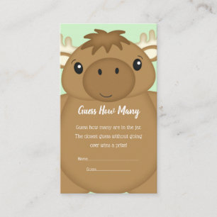 Carte D'accompagnement Baby shower d'orignal vert