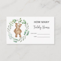 Baby shower d'ours devinez combien de nounours