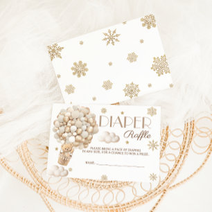 Carte D'accompagnement Baby shower d'ours d'hiver Raffin de couches