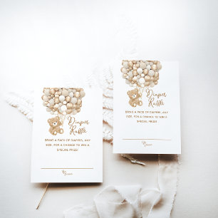 Carte D'accompagnement Baby shower d'ours neutre selon le sexe