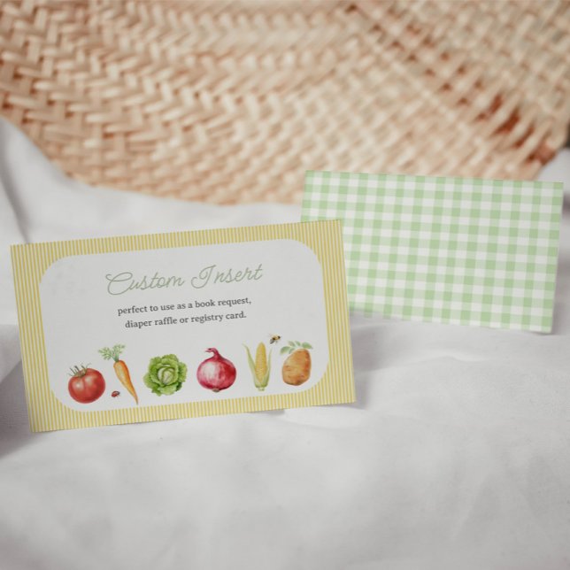 Carte D'accompagnement Baby shower du socle de fruits végétables du march (Créateur téléchargé)