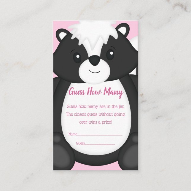 Carte D'accompagnement Baby shower en peau rose (Devant)