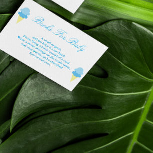 Carte D'accompagnement Baby shower Été Crème Glace Livres Pour Baby Card