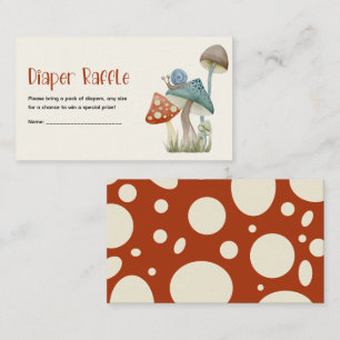Carte D'accompagnement Baby Shower Fantaisiste à Thème Champignon - Tirag