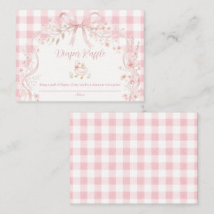 Carte D'accompagnement Baby Shower Fete de Bebe Tirage au Sort Couches Ro
