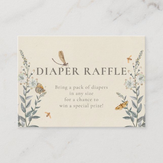 Carte D'accompagnement Baby shower Fleur sauvage Little Love Bug (Devant)
