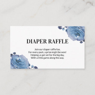 Carte D'accompagnement Baby shower floral bleu Déchets