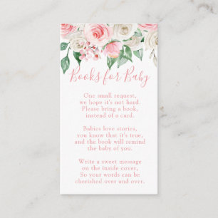 Carte D'accompagnement Baby shower floral de Pêche pâle