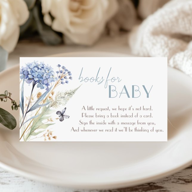 Carte D'accompagnement Baby shower floral DUSTY Livres pour bébé (Créateur téléchargé)