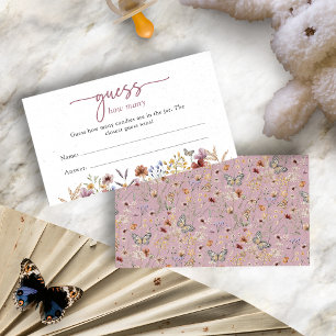 Carte D'accompagnement Baby shower floral rose