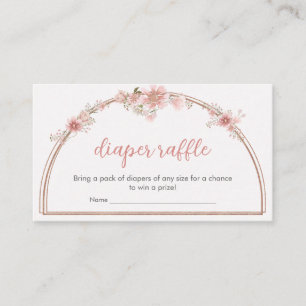 Carte D'accompagnement Baby shower floral rose pâle  de couches