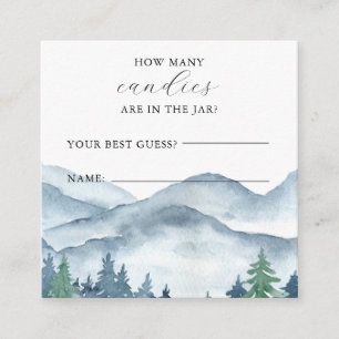 Carte D'accompagnement Baby shower Forestier Combien Dans Le Jeu Jar
