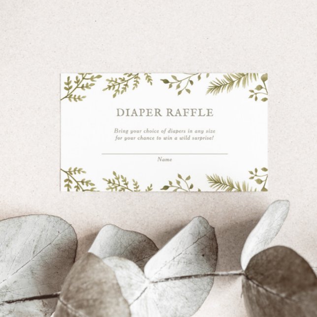 Carte D'accompagnement Baby shower forestier de bois Raffin de couche (Créateur téléchargé)