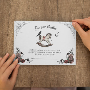 Carte D'accompagnement Baby shower gothique tirage au sort des couches Ro