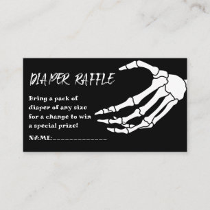 Carte D'accompagnement Baby shower Halloween Diaper Raffle