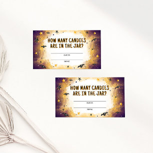 Carte D'accompagnement Baby shower Halloween Jeu Combien de Candies