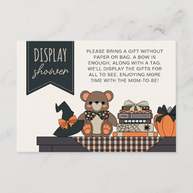 Carte D'accompagnement Baby shower Halloween neutre douche (Devant)