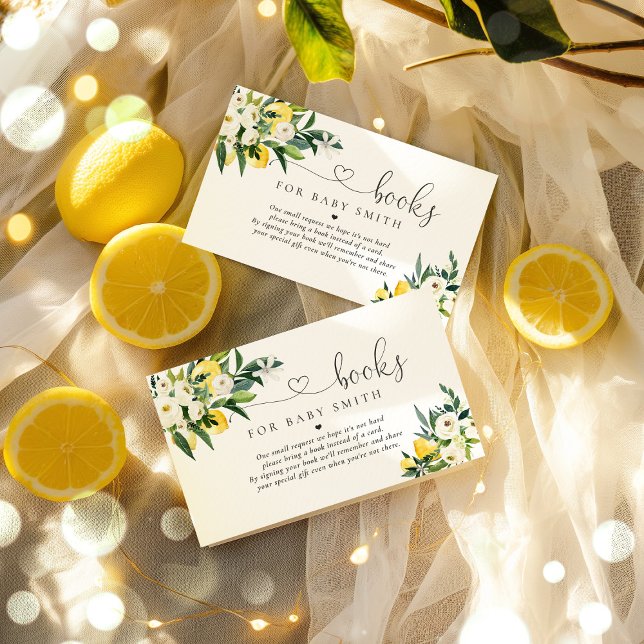 Carte D'accompagnement Baby shower Lemon Méditerranéen Demande (Créateur téléchargé)