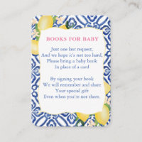 Baby Shower Lemons Italiens Apportez Un Livre Bibl