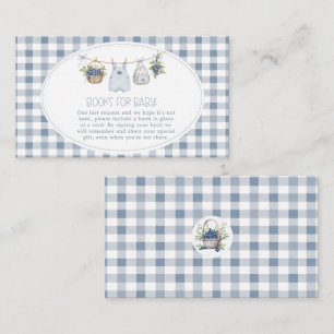 Carte D'accompagnement Baby Shower Linge de bébé sucré aux myrtilles 