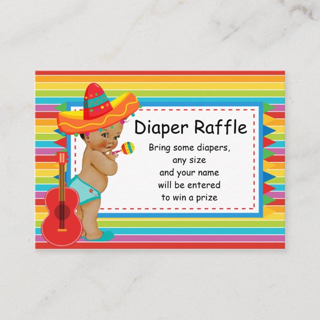 Carte D'accompagnement Baby shower mexicain Raffin (Devant)