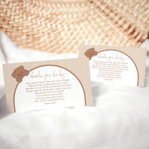Carte D'accompagnement Baby shower minimaliste moderne Teddy Bear Demande