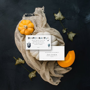 Carte D'accompagnement Baby shower monstre Halloween Raffle de couche mig