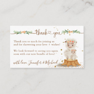 Carte D'accompagnement Baby shower mouton agneau Nouveau Merci maman