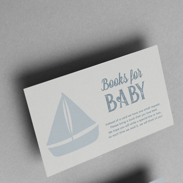 Carte D'accompagnement Baby shower Nautical Boy Books for Baby (Créateur téléchargé)