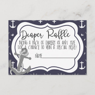 Carte D'accompagnement Baby shower nautique Boy Ahoy C'est une couche gar