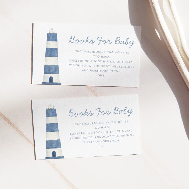 Carte D'accompagnement Baby shower nautique phare (Créateur téléchargé)